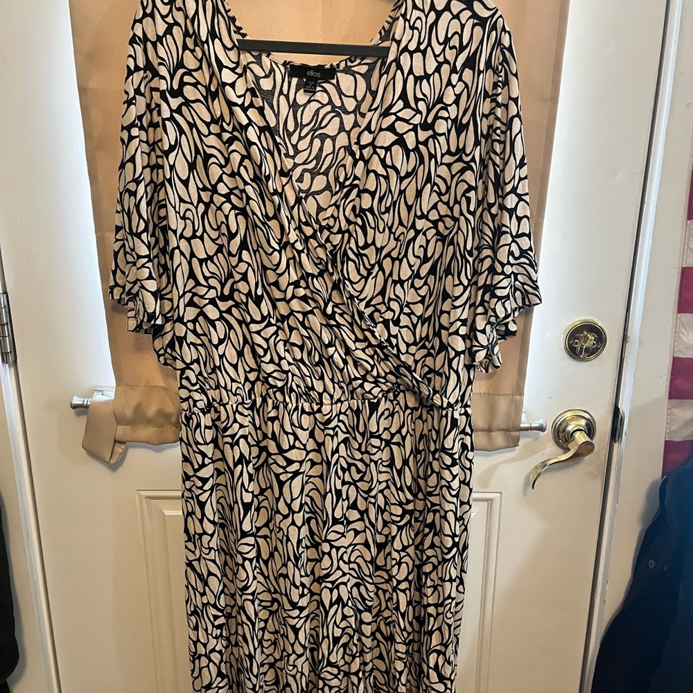Elegant Black and White Patterned Romper